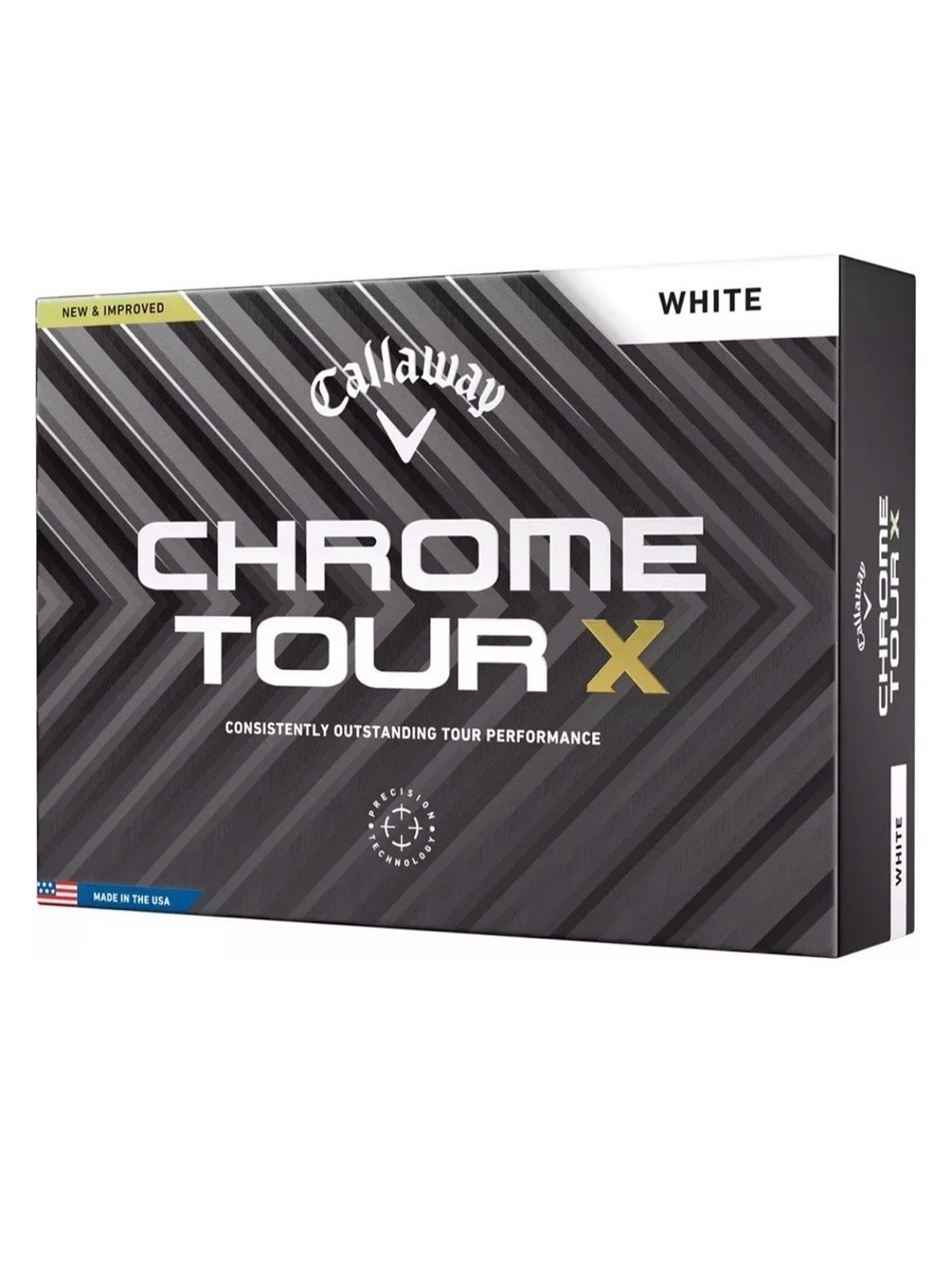 Callaway Chrome Tour X Golf Ball Display - White, Red, Gold, Black